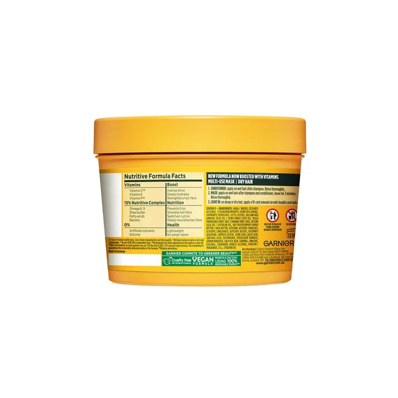 Garnier Fructis Hair Food Nourishing Banana 3-in-1 Mask Treatment For Dry Hair 390ml - Image 2